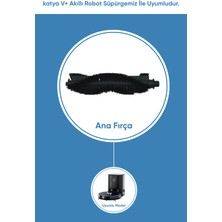 Şımart Katya V+ Akıllı Robot Süpürge Ana Fırça 15000 Pa Emiş Gücü Halı Kullanım Alanı ile