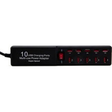 Akıllı Durak 10 Portlu USB Şarj Adaptörü