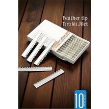 Pazarcan Feather Tip Tırtıklı Ustura Jileti 10 Adet 722119
