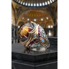 Prestige Ayasofya Cami ve Her Güçlükle Beraber Bir Kolaylık Vardır ve Allah Sabredenlerle Beraberdir Yazlı Gümüş Yüzük 902650