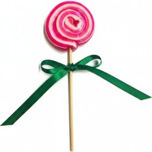 Honey Candy Balcı Şekerleme Küçük Boy 1 Adet Sosyete Şeker Kurdeleli Pembe Beyaz Tutti Frutti Aromalı Lolipop Şeker Bayram Şekeri