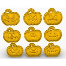 Hobist Halloween Cadılar Bayramı Bal Kabağı Kurabiye Kalıbı - Şeker Hamuru Kalıbı 9 Farklı Model