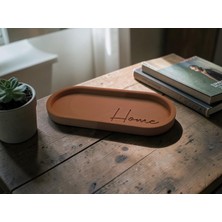 Objinova Dekoratif Home Yazılı Organizer Tabak - Modern Takı Düzenleyici ve Anahtarlık Tablası