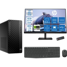 Hp Prodesk 2 Tower G1I Intel I5 14500  Up To 5,0ghz 32GB Ddr5 1tb SSD 4GB/GT1030  Freedos Mini Tower +23.8 100HZ Monitör Masaüstü Bilgisayar 24B6YE4ET21F13+ZETTAUSBBELLEK