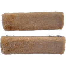 LTG Nova Peluş Seyahat Kemer Pedi Kılıfı 2'li Kahverengi