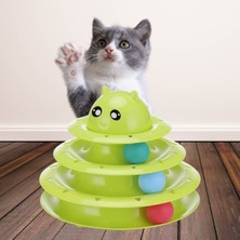 Senson Tower Of Tracks Eğlenceli Üç Katlı Kedi Oyuncağı Seti Kedi Oyunu (5224)