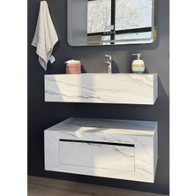 Akay Dizayn Porselen Banyo Lavabosu - Beyazgri K02