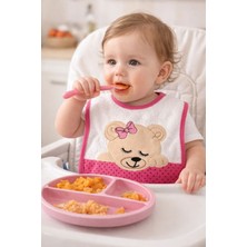 Pico Baby Desenli Kız Bebek Mama Önlüğü / Pembe