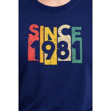 Minblu 1981 Temalı Indigo Tişört