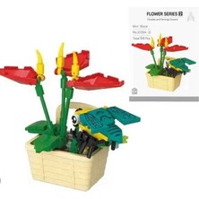 Dekoratif Mini Blok Parça Flowers Serisi Yapı Blokları