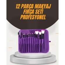 Northcity 12 Parça Makyaj Fırça Seti - Fondöten, Allık ve Far Uygulamaları Için Ergonomik Fırçalar