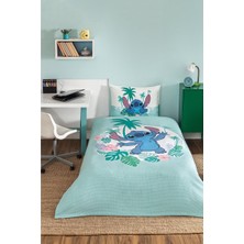 Özdilek Stitch Summer Tek Kişilik Disney Lisanslı Lastikli Çarşaf Çocuk Nevresim Takımı