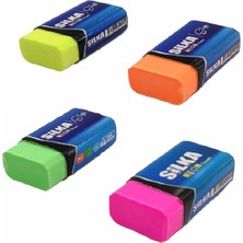Silka Silgi 4 Adet Neon Renk Silgi ART.3