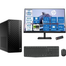 Hp Prodesk 2 Tower G1I Intel I5 14500  Up To 5,0ghz 128GB Ddr5 4tb SSD 4GB/GT1030  WIN11PRO Mini Tower +23.8 100HZ Monitör Masaüstü Bilgisayar 24B6YE4ET21P40+ZETTAUSBBELLEK