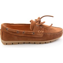 Bambi Taba Hakiki Deri Kadın Loafer Ayakkabı K01680000302