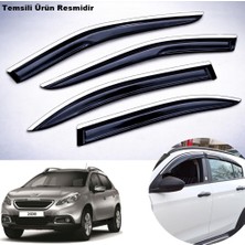 Caraks Peugeot 2008 Mügen Cam Rüzgarlığı ( Abs Krom Nikelajlı ) Cam Rüzgarlığı 2012-2019 Arası 4 Lü Set