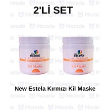 New Estela Profesyonel Kırmızı Kil Maske 600GR X2 Adet