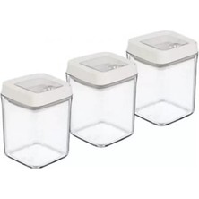 Herşey Trend Herşeytrend Vakumlu Erzak Kavanozu Kare 3lü Set ROYALEKS-OKY-234