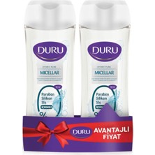 Duru Hydro Pure Micellar Duş Jeli 450 ml - 2'li Paket Paraben ve Silikon İçermeyen Hafif Temizleme