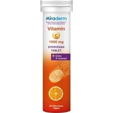 Miraderm Vitamin C 1000 mg 20 Efervesan Tablet