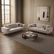 Edsy Home Regnar 3+3 Koltuk Takımı Polar Kumaş Krem