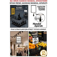 Manken İstanbul 10 Adet Siyah Fıyat Etiketi Mandal Aparatı - Çerçeve Tutucu Mandal (Sadece Mandal Aparatıdır)
