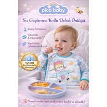 Pico Baby Bebek Uçak Desenli Su Geçirmez Uzun Kollu Mama ve Etkinlik Önlüğü