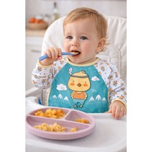 Pico Baby Bebek Civciv Desenli Su Geçirmez Uzun Kollu Mama ve Etkinlik Önlüğü