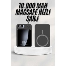 Uravas Store Taşınabilir Şarj Magsafe 10.000 Mah Hızlı Şarj LED Göstergeli Kablosuz