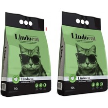 Kokusuz Lindo Cat 10 lt x 2 İnce Taneli Topaklaşan Kedi Kumu ile Hijyenik Kullanım