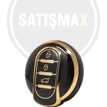 Satışmax Lüx Mini Cooper Countryman Nano Anahtar Kılıfı Siyah Gold Altın Renk 1.ci Kalite