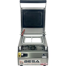 Besa Endüstriyel Besa Paslanmaz Iki Bölmeli Tabak Kapatma Makinesi