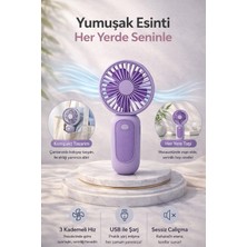 FaroxTech Şarj Edilebilir Mini El Vantilatörü - 3 Kademeli Hız, Ultra Sessiz Taşınabilir Cep Fanı