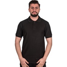 Okapi Siyah Polo Yaka Lakost Yazlık T-Shirt