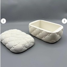 Lotus Home Kapitone Desenli Kapaklı Organizer Kutu – Dekoratif Saklama & Takı Kutusu