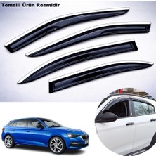 Caraks Skoda Scala Mügen Cam Rüzgarlığı Abs Krom Nikelajlı Cam Rüzgarlığı 2020 Sonrası 4 Lü Set