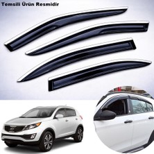 Caraks Kia Sportage Mügen Cam Rüzgarlığı Abs Krom Nikelajlı Cam Rüzgarlığı 2010-2015 Arası 4 Lü Set