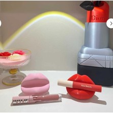 Lotus Home Dudak Tasarımlı Dekoratif Organizer – Ruj & Makyaj Standı