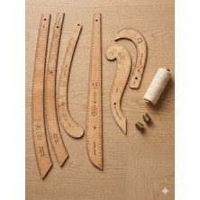 Mavi Makina 7 Parça Fransız Tahta Cetvel Riga Takım