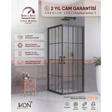 İkon Duş Sistemleri Siyah Karolaj Duş Kabini H:190