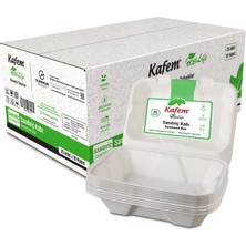 Kafem Ekolojik Sandviç Kapaklı Tabak 25 Li x 10 Paket (Koli)