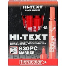 Hi-Text 830PB Yuvarlak Uç Koli Kalemi Kırmızı 12'li