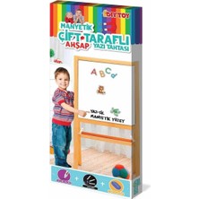 Popüler Sepet Ayaklı Çift Taraflı Manyetik Ahşap Yazı Tahtası - 2195