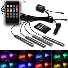 Ayak Altı LED Sese Duyarlı Kumandalı 12 LED Rgb