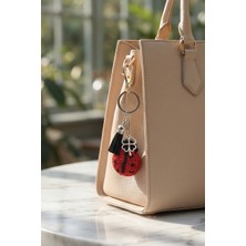 Milleniva El Örgüsü Uğur Böceği Çanta Süsü Charm Anahtarlık