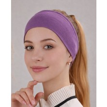 Alivascarf Kaymayan Silikonlu Bandana Bone Mor - Kadın Tesettür Dikişsiz Kaymaz Geçme - Sportif Saç Bandı