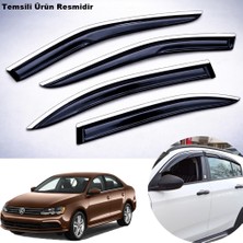 Caraks Vw Jetta Mügen Cam Rüzgarlığı Abs Krom Nikelajlı Cam Rüzgarlığı 2011-2020 Arası 4 Lü Set