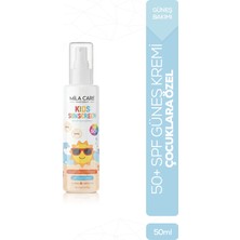 Mila Care Çocuklar Için 50+ Spf Yüksek Güneş Koruyucu Krem 50ML, Suya Dayanıklı