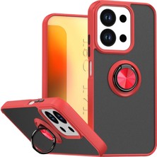 Uravas Store Redmi 15C 4g Montreal Yüzüklü Silikon Kapak - Kırmızı