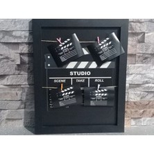 Uravas Store Klaket Tasarımlı Ipli Mandallı Fotoğraf Çerçevesi No: 2